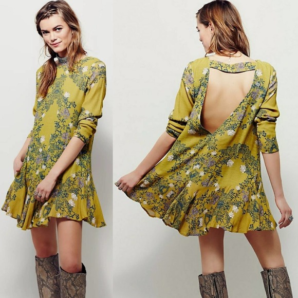 Free People Smooth Talker Floral Print Tunic Dress - Picture 1 of 6